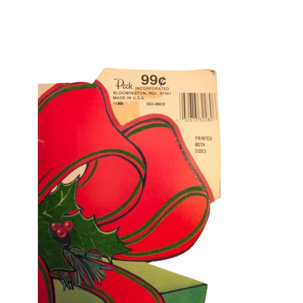 CLEARANCE! Christmas‎ Cutout Wall Decoratipn Gift Elf Scissors Holly Bow  Lot 2